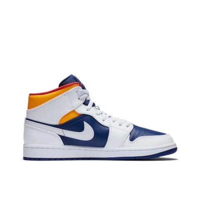 Air Jordan 1 Mid Royal Blue Laser Orange 554724-131 02