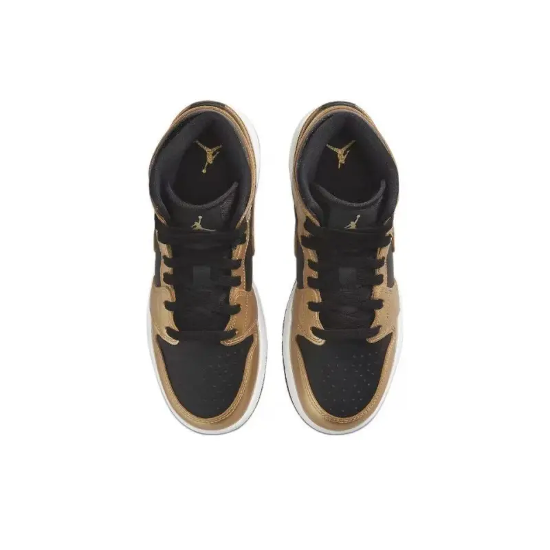 Air Jordan 1 Mid SE Metallic Gold Black (GS) DR6967-071