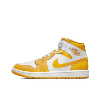 Air Jordan 1 Mid White University Gold (Women's) BQ6472-117 01