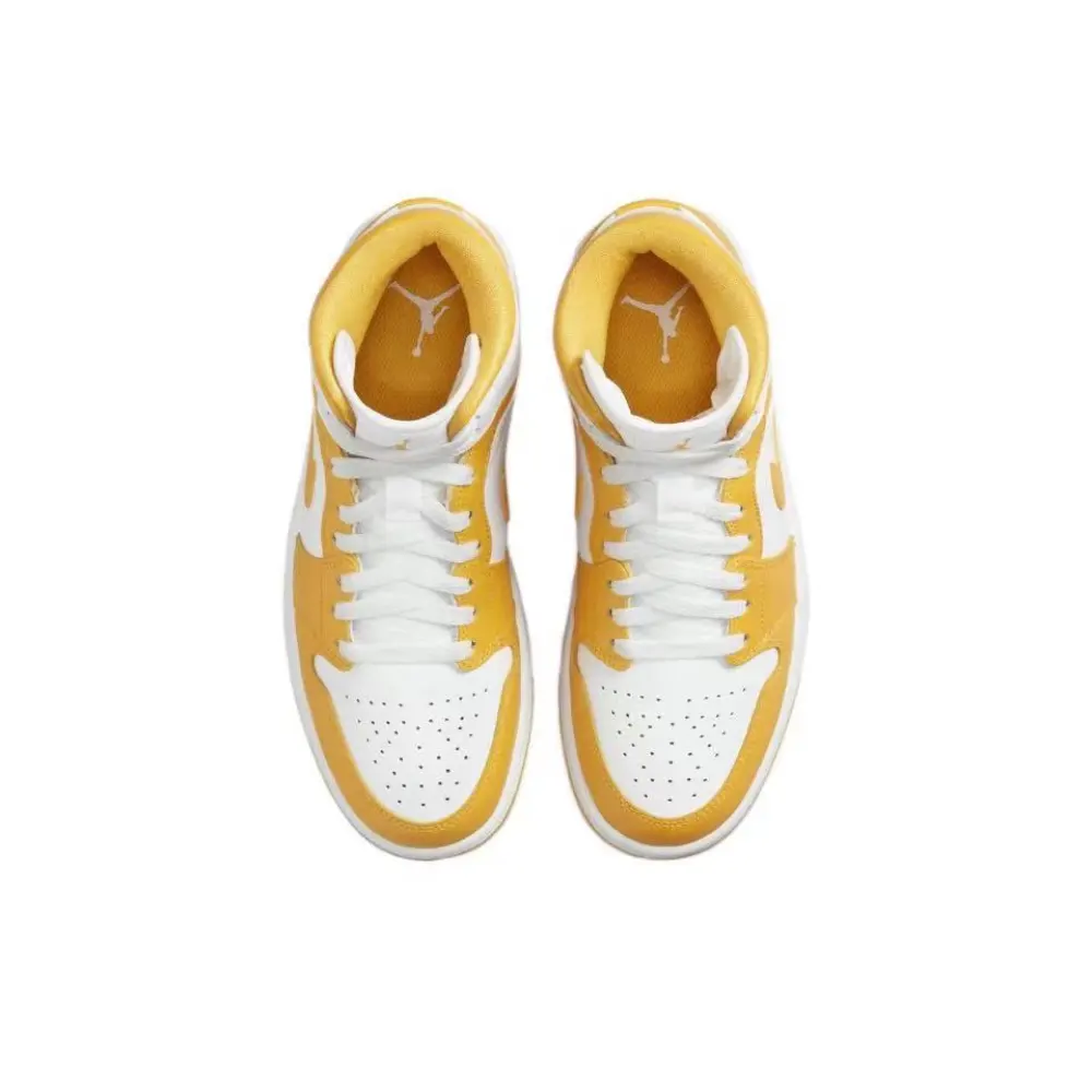 Air Jordan 1 Mid White University Gold (Women's) BQ6472-117