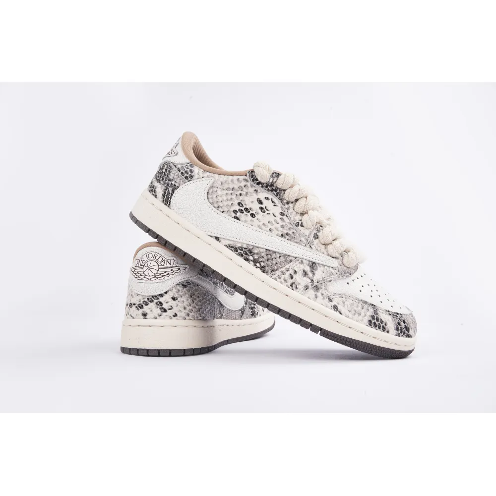 Air Jordan 1 Low Travis Scott Crackle Snake Skin