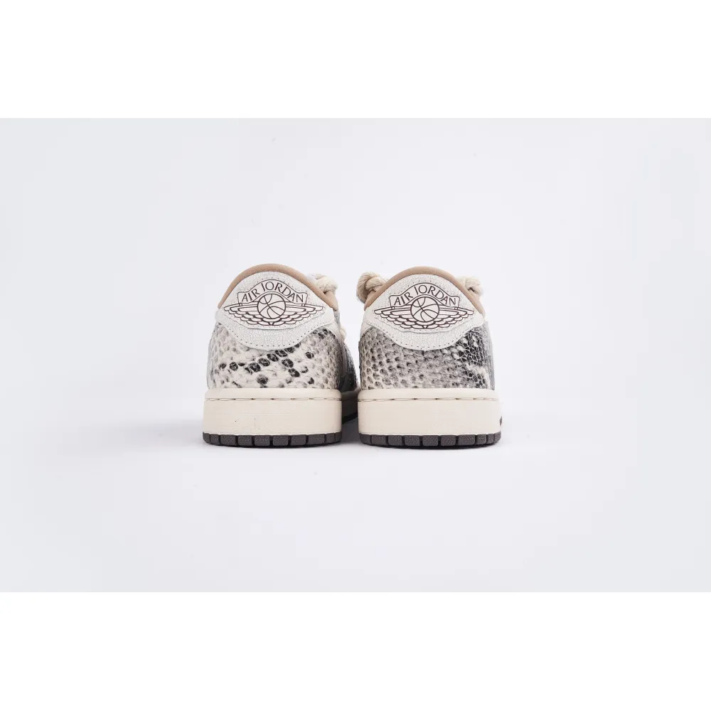 Air Jordan 1 Low Travis Scott Crackle Snake Skin