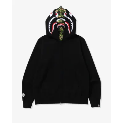 OBO  BAPE ABC Camo Shark Zip Hoodie Black 01