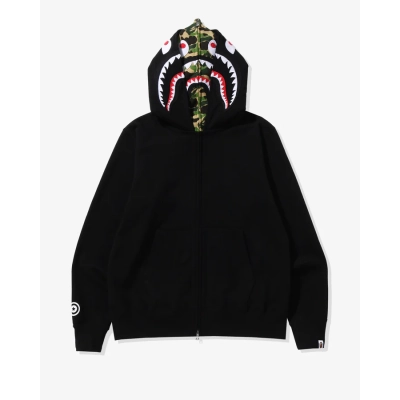 OBO  BAPE ABC Camo Shark Zip Hoodie Black 01