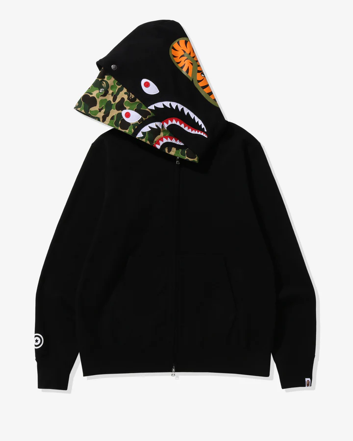 OBO  BAPE ABC Camo Shark Zip Hoodie Black