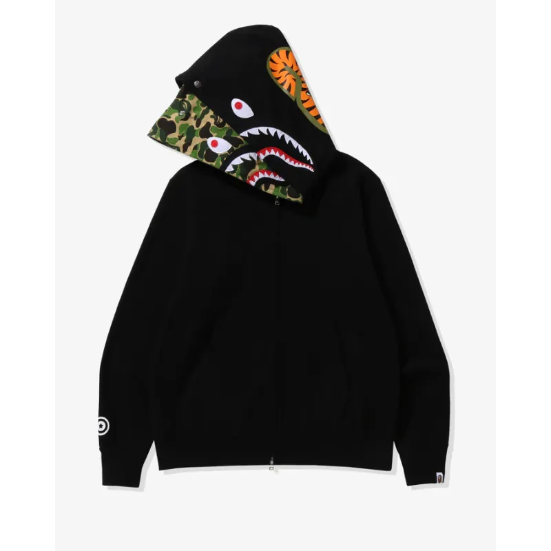 OBO  BAPE ABC Camo Shark Zip Hoodie Black