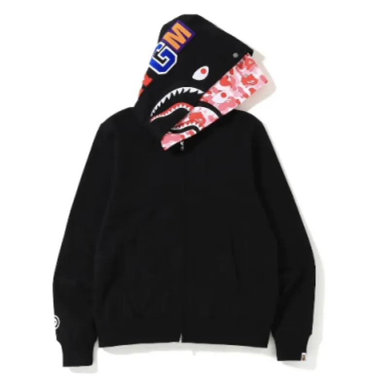 OBO  BAPE ABC Camo Shark Zip Hoodie Black Pink
