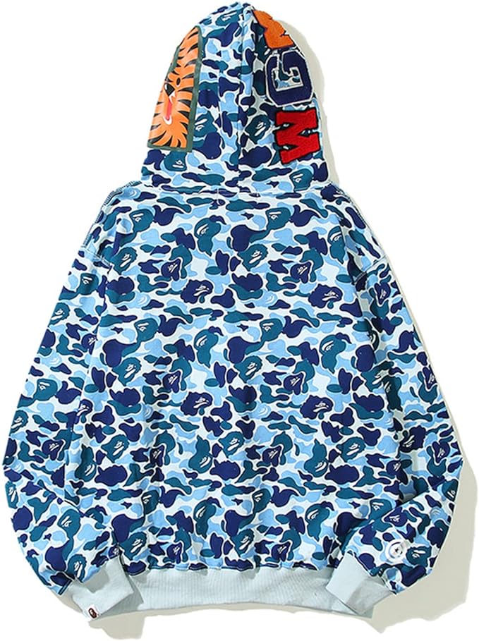 OBO  BAPE ABC Camo Shark Zip Hoodie Blue