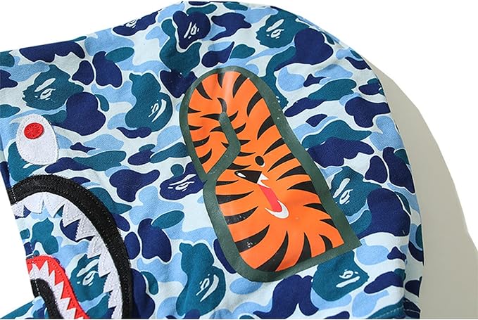 OBO  BAPE ABC Camo Shark Zip Hoodie Blue