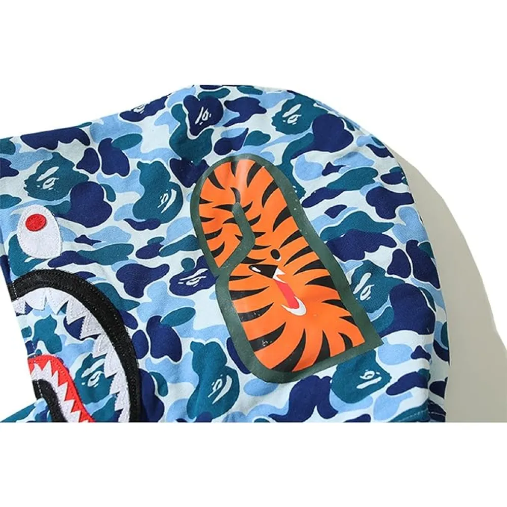 OBO  BAPE ABC Camo Shark Zip Hoodie Blue