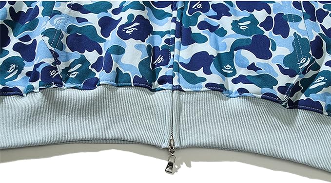 OBO  BAPE ABC Camo Shark Zip Hoodie Blue