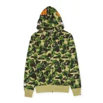 OBO  BAPE ABC Camo Shark Zip Hoodie Green