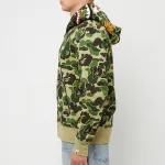 OBO  BAPE ABC Camo Shark Zip Hoodie Green