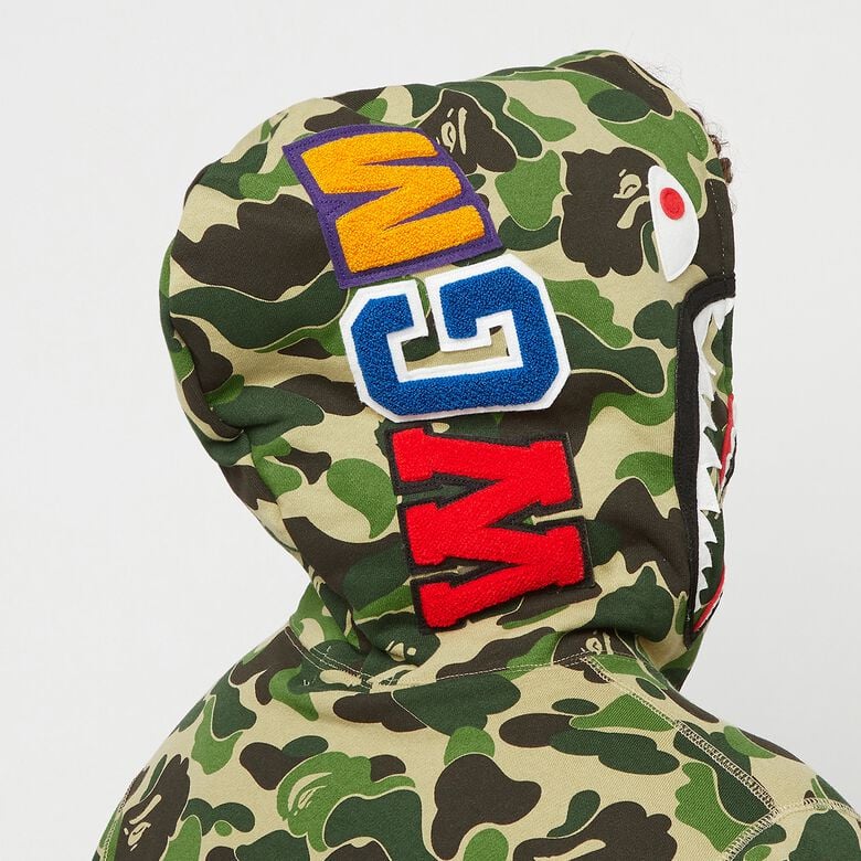OBO  BAPE ABC Camo Shark Zip Hoodie Green