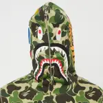 OBO  BAPE ABC Camo Shark Zip Hoodie Green