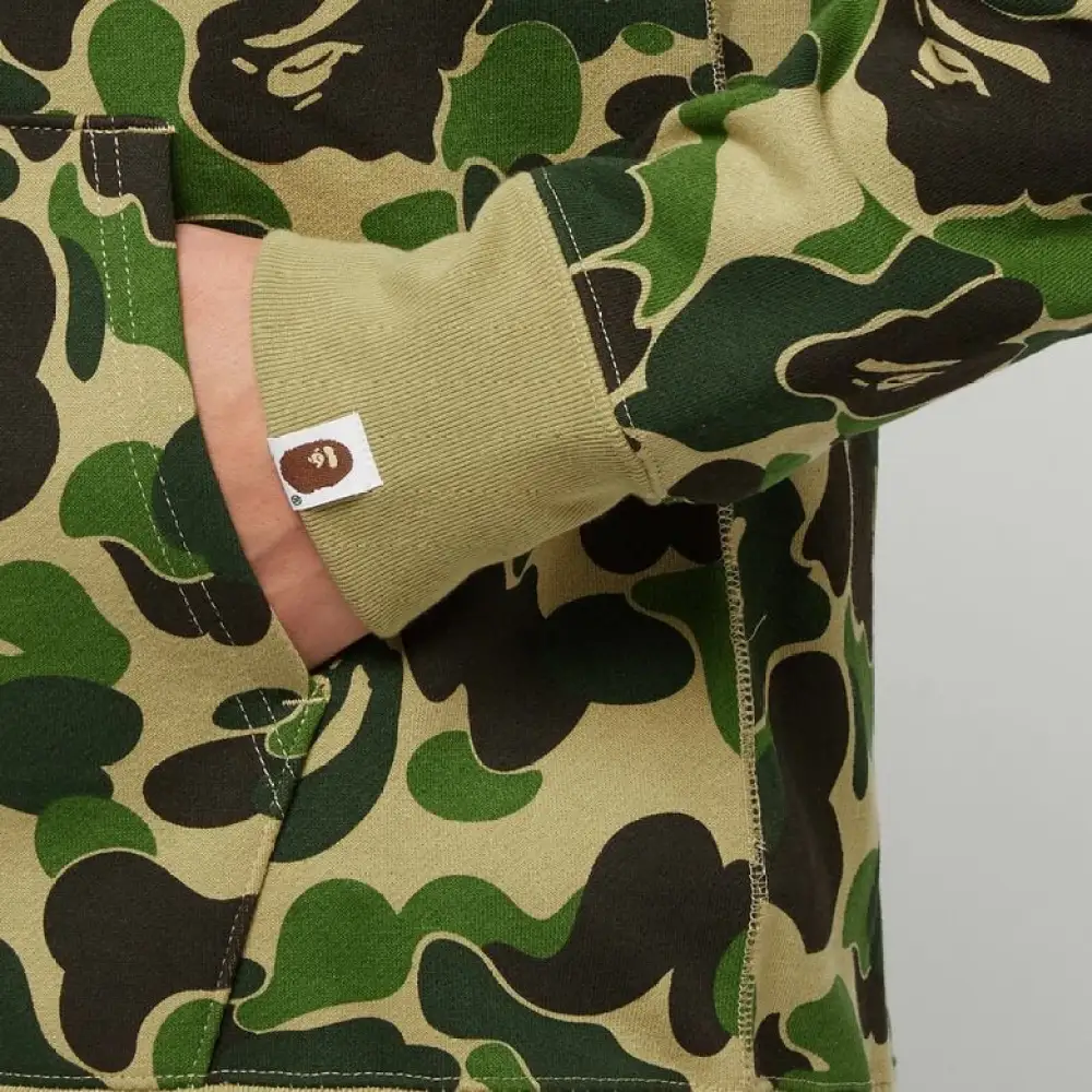 OBO  BAPE ABC Camo Shark Zip Hoodie Green