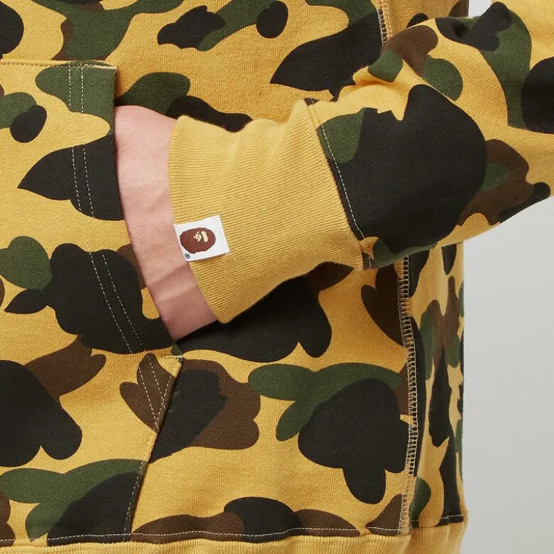 OBO  BAPE Cloro Camo Shark Full Zip Hoodie Yellow