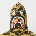 OBO  BAPE Cloro Camo Shark Full Zip Hoodie Yellow