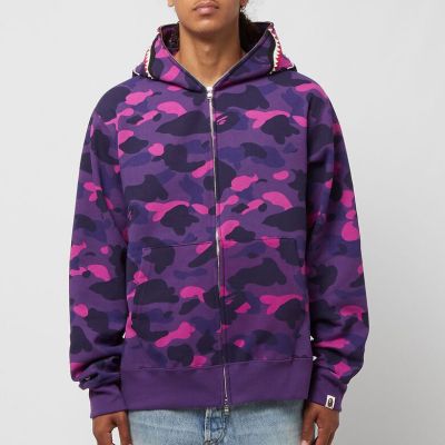 OBO  BAPE Color Camo Shark Zip Hoodie Purple 02