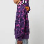 OBO  BAPE Color Camo Shark Zip Hoodie Purple
