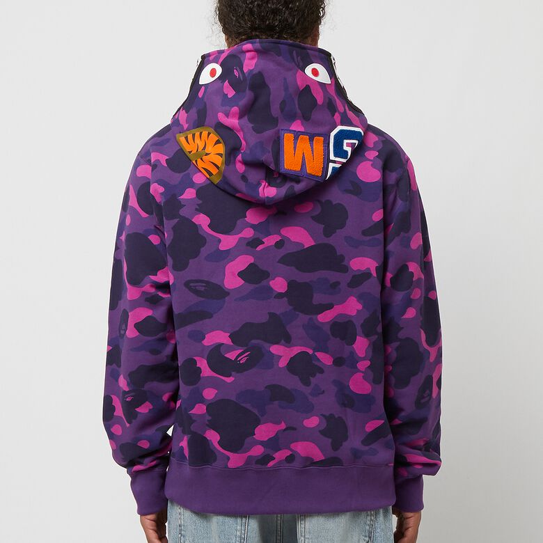 OBO  BAPE Color Camo Shark Zip Hoodie Purple