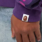 OBO  BAPE Color Camo Shark Zip Hoodie Purple