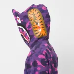 OBO  BAPE Color Camo Shark Zip Hoodie Purple