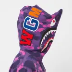 OBO  BAPE Color Camo Shark Zip Hoodie Purple
