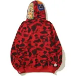 OBO  BAPE Color Camo Shark Zip Hoodie Red