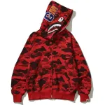 OBO  BAPE Color Camo Shark Zip Hoodie Red