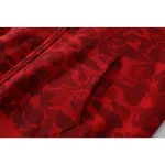 OBO  BAPE Color Camo Shark Zip Hoodie Red