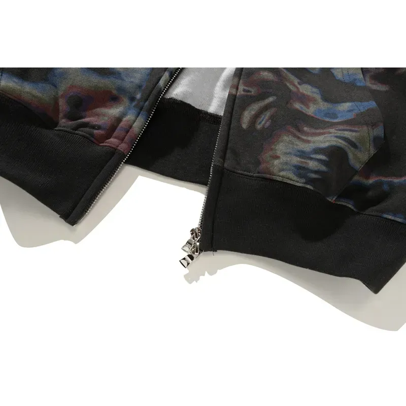 OBO  BAPE Honeycomb Transformation Camouflage Shark Hoodie Black & Pattern Black