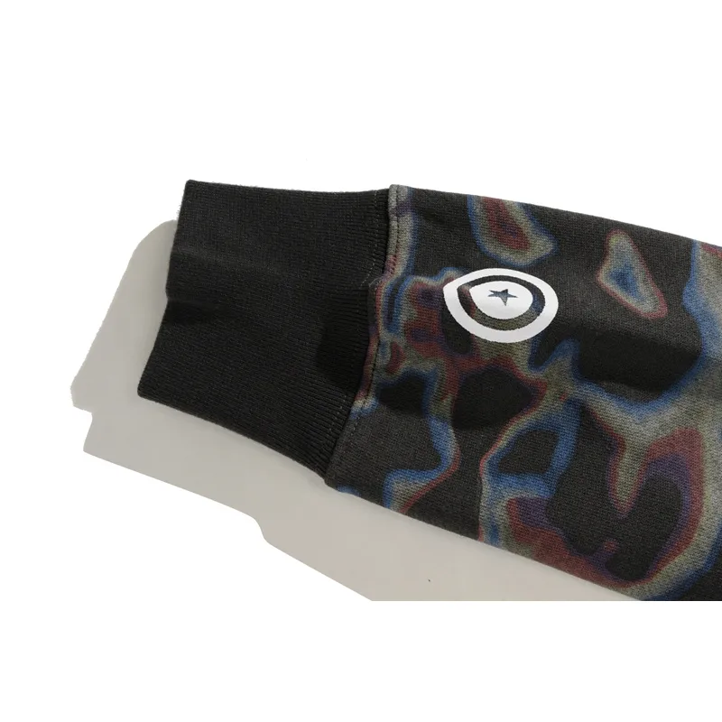 OBO  BAPE Honeycomb Transformation Camouflage Shark Hoodie Black & Pattern Black