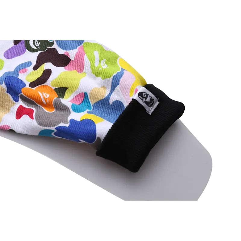 OBO  BAPE Multicolor Camouflage Shark Hoodie Black