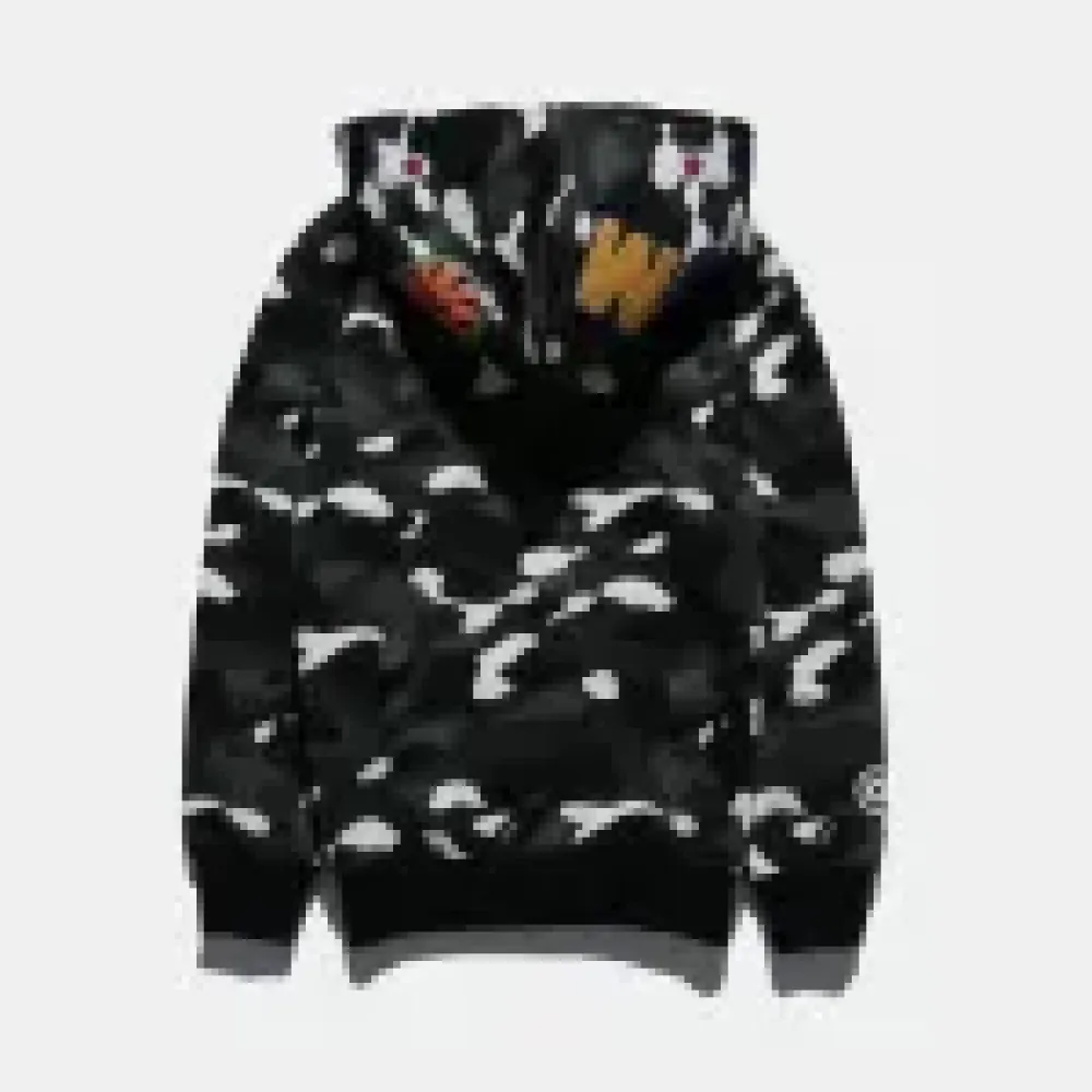 OBO  BAPE Space Camo Shark WGM Full-Zip Hoodie Black