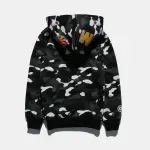 OBO  BAPE Space Camo Shark WGM Full-Zip Hoodie Black