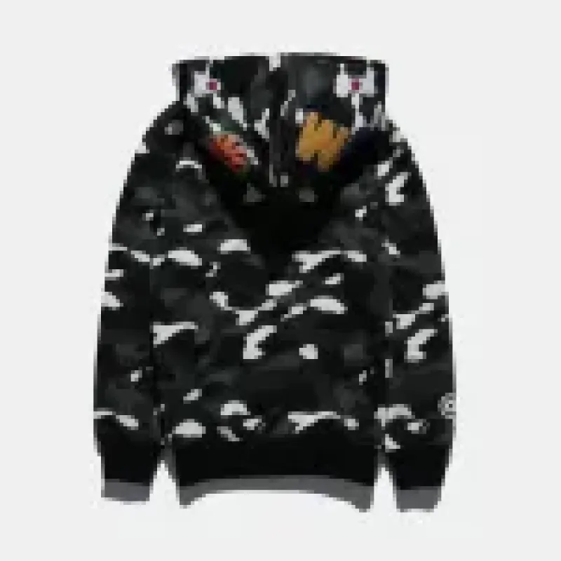 OBO  BAPE Space Camo Shark WGM Full-Zip Hoodie Black