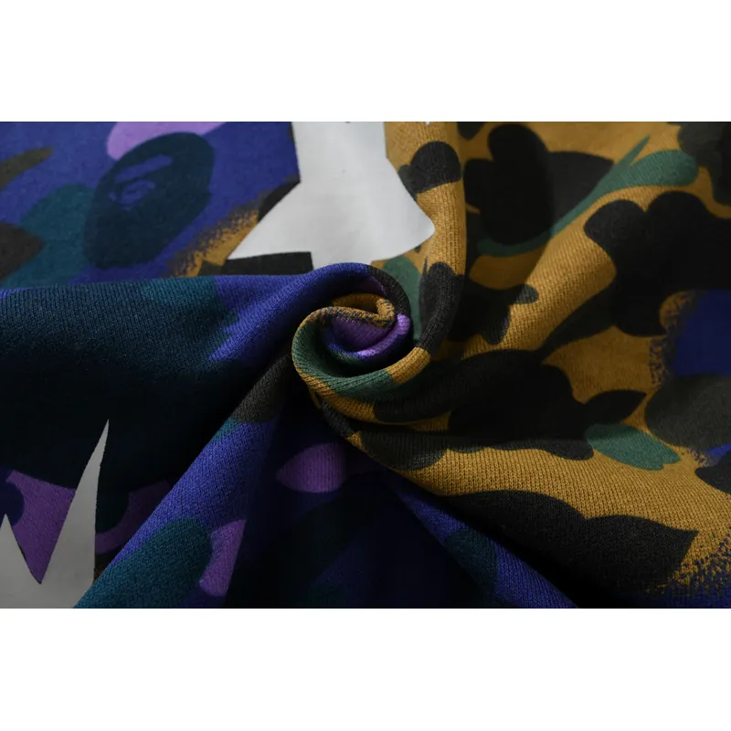 OBO  BAPE x Heron Preston Mix 1st Camo Shark Relaxed Fit Full Zip Hoodie Purple