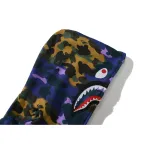 OBO  BAPE x Heron Preston Mix 1st Camo Shark Relaxed Fit Full Zip Hoodie Purple