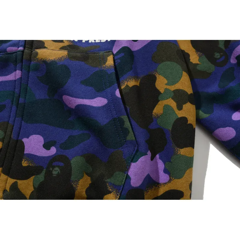 OBO  BAPE x Heron Preston Mix 1st Camo Shark Relaxed Fit Full Zip Hoodie Purple