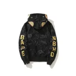 OBO  BAPE x NBHD Skull Black And Gold Hoodie