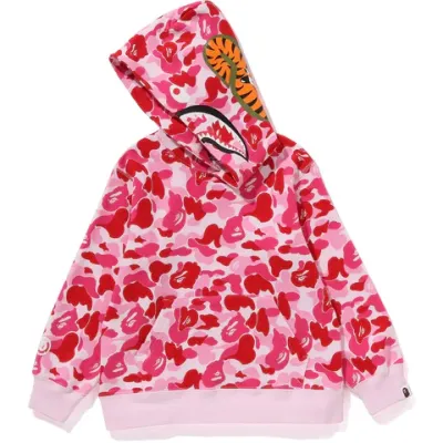 OBO BAPE ABC Camo Shark Hoodie Pink 01