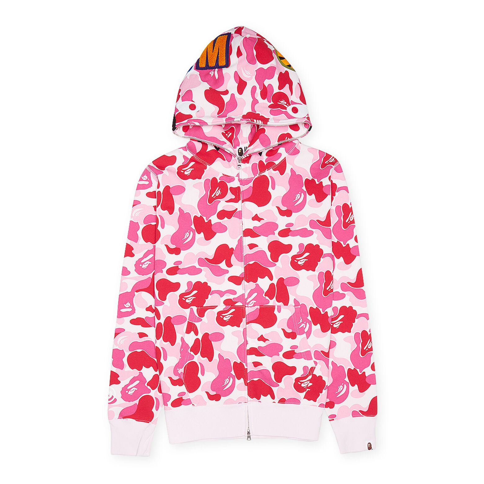 OBO BAPE ABC Camo Shark Full Zip Hoodie Pink