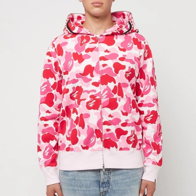 OBO BAPE ABC Camo Shark Full Zip Hoodie Pink 02