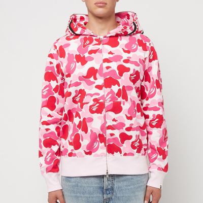 OBO BAPE ABC Camo Shark Full Zip Hoodie Pink 02
