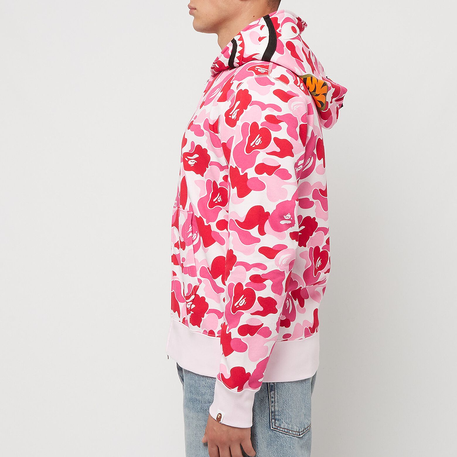 OBO BAPE ABC Camo Shark Full Zip Hoodie Pink