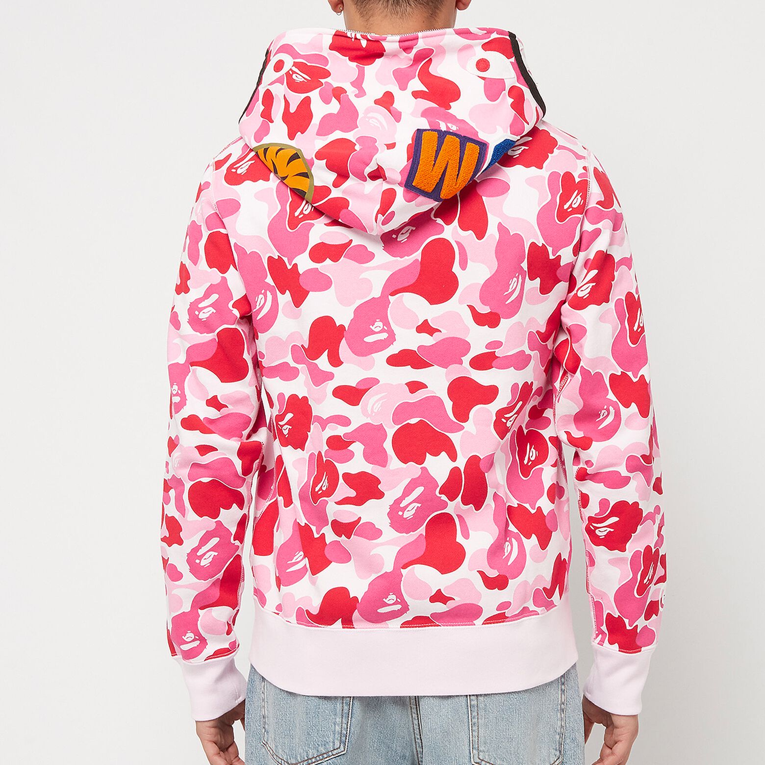 OBO BAPE ABC Camo Shark Full Zip Hoodie Pink