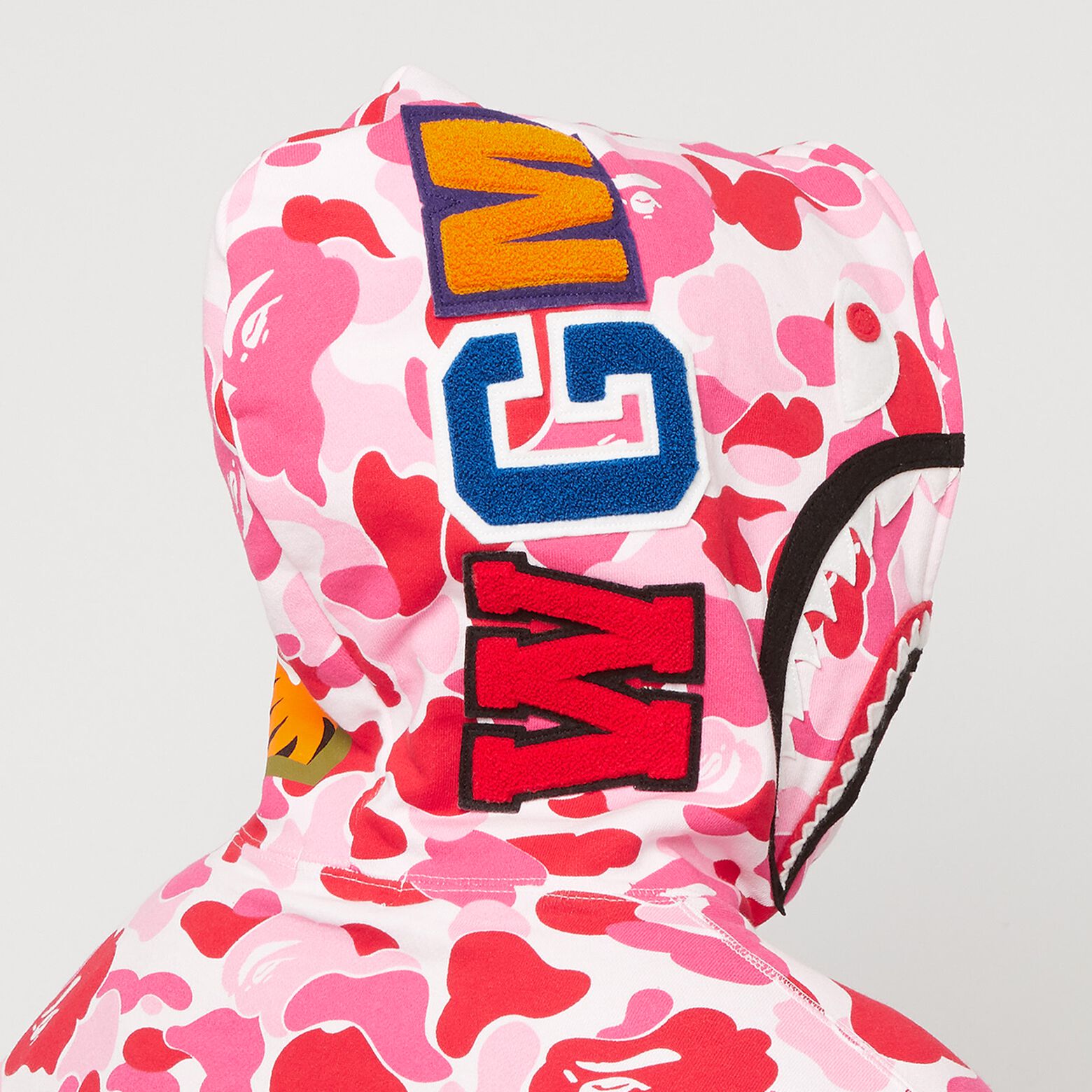 OBO BAPE ABC Camo Shark Full Zip Hoodie Pink