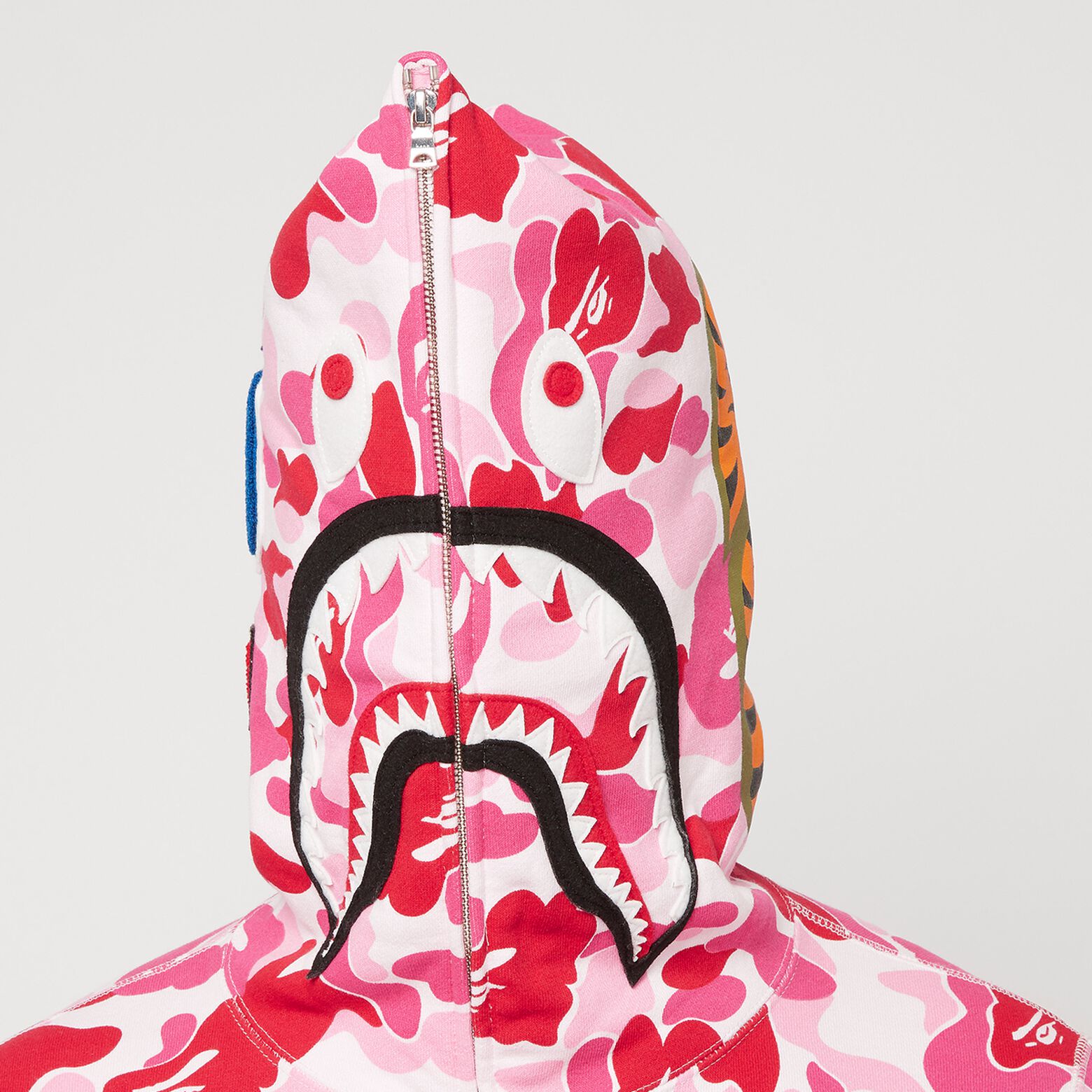OBO BAPE ABC Camo Shark Full Zip Hoodie Pink