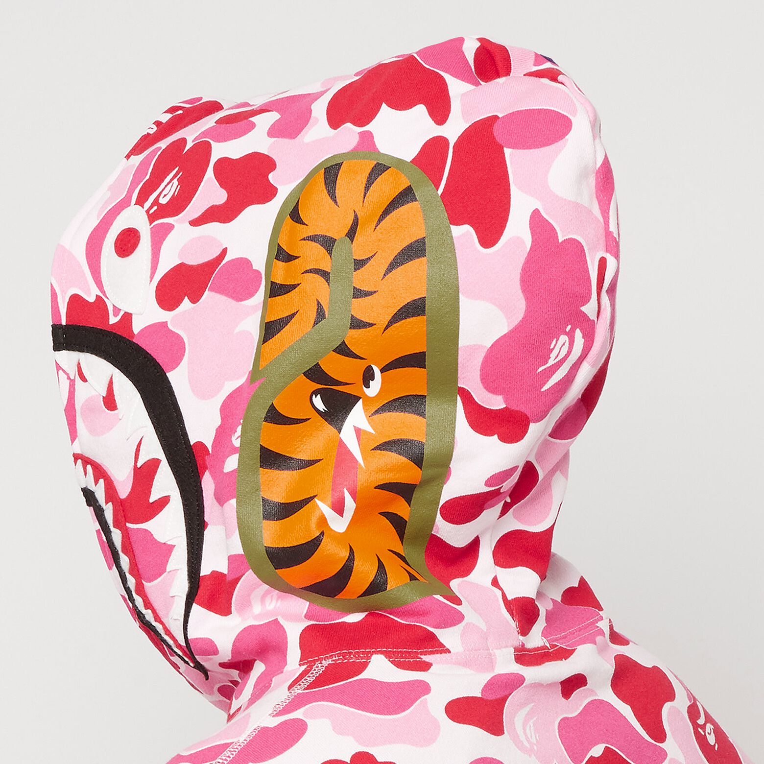 OBO BAPE ABC Camo Shark Full Zip Hoodie Pink